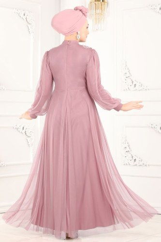 moda selvim Evening Wear 5359AB368 Dried Rose - Thumbnail