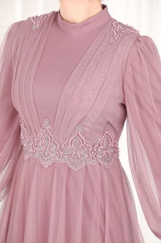 moda selvim 5359AB368 الزهري فساتين سهره - Thumbnail