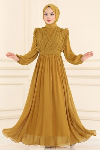 moda selvim Evening Wear 5452AB368 Acid - Thumbnail