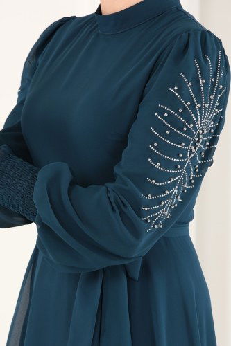 moda selvim 5465AB368 بترولي فساتين سهره - Thumbnail