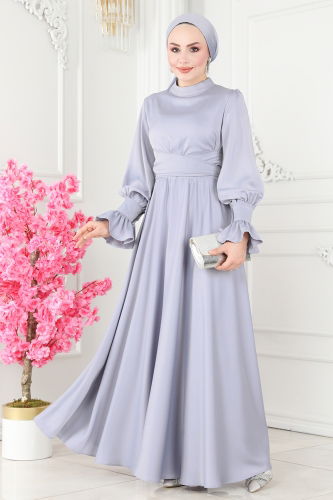 B.İ.S.S.K. - Evening Wear 5983BSK463 Gray