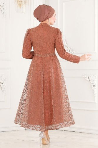 moda selvim Evening Wear 6454YG95 Salmon - Thumbnail