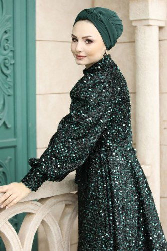 moda selvim Evening Wear 6455YG95 Emerald - Thumbnail