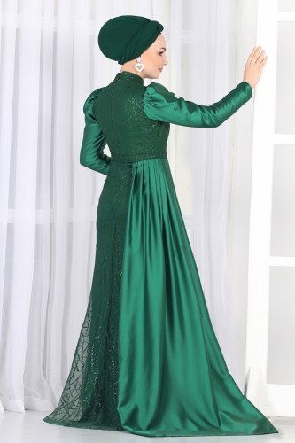 moda selvim Evening Wear 6457YG95 Emerald - Thumbnail