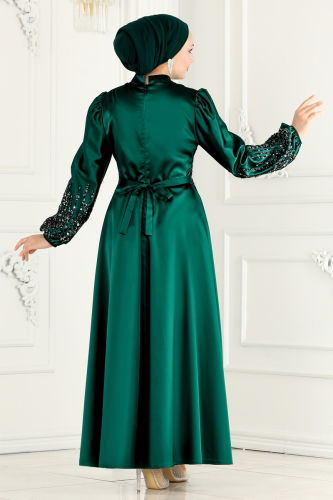 moda selvim Evening Wear 6561YG95 Emerald - Thumbnail