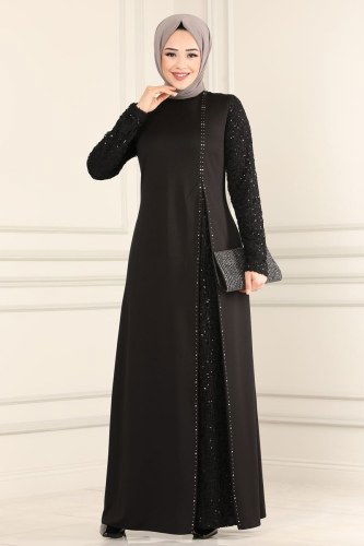 A.S.M. - ASM2546 اسود فساتين سهره