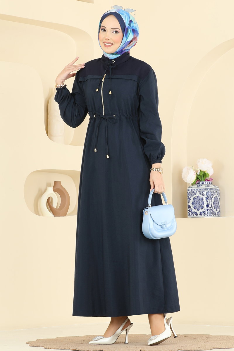 Fermuar Detaylı Modal Elbise 2859SL432 Laci