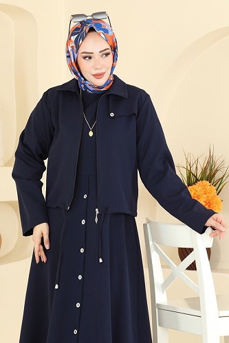 moda selvim Fermuarlı Ceketli 2 li Takım 0362ERK1158 Laci - Thumbnail