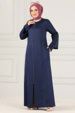 Modaselvim SEPETTE NET %20 + %10 İNDİRİM Fermuarlı Ferace MSV12356-M Laci