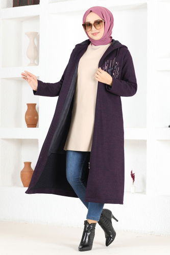 MRV M.S.L. - Fermuarlı Şık Kap MSL0105-M Mürdüm