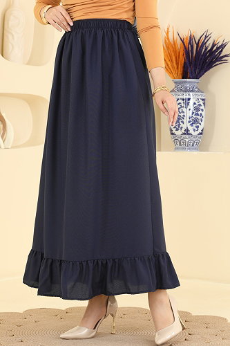 moda selvim Fırfır Detaylı Etek 148NZRK1200 Laci - Thumbnail