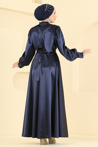 moda selvim Fiyonk Detaylı Şık Abiye 5845EDFK1198 Laci - Thumbnail