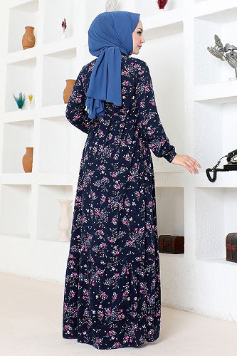 moda selvim الفستانZNN4069-M لاسي - Thumbnail