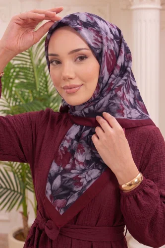 E.R.B.K. - Florya Desen Soft Eşarp 514ERBK1201 Bordo