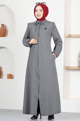 moda selvim فيريسMSL9043-M الرمادي - Thumbnail