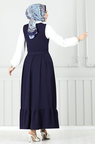 moda selvim Fular Yakalı Jile Takım 4462NFC1010 Laci - Thumbnail