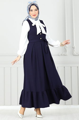 moda selvim Fular Yakalı Jile Takım 4462NFC1010 Laci - Thumbnail