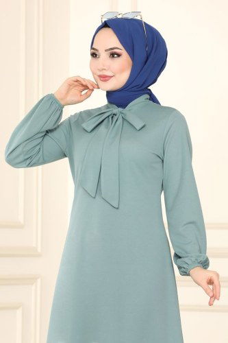 moda selvim Fular Yakalı Mira Takım 1500UKB139 Mint - Thumbnail