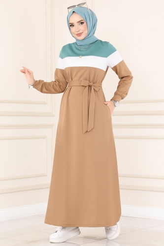 S.L. - Dress 2492SL432 Mint&Latte