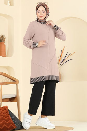 moda selvim Garni Detay Aerobin Takım 2635SL432 Vizyon&Siyah - Thumbnail