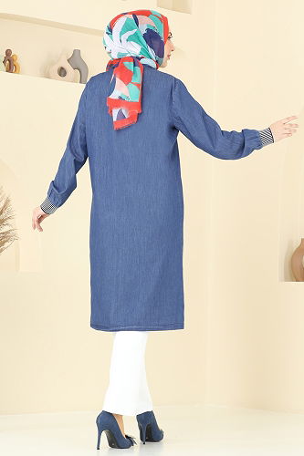 moda selvim Garni Detay Kot Kap 329MSA980 Kot - Thumbnail