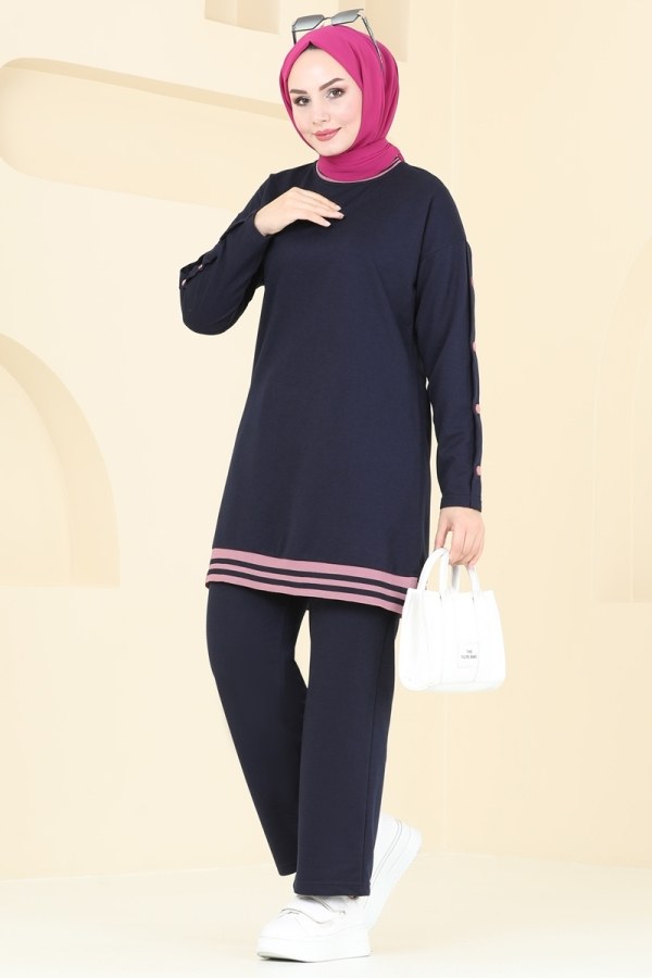 Modaselvim KURBAN BAYRAMI İNDİRİMİ Garni Detay Tesettür Takım 2584SL432 Laci