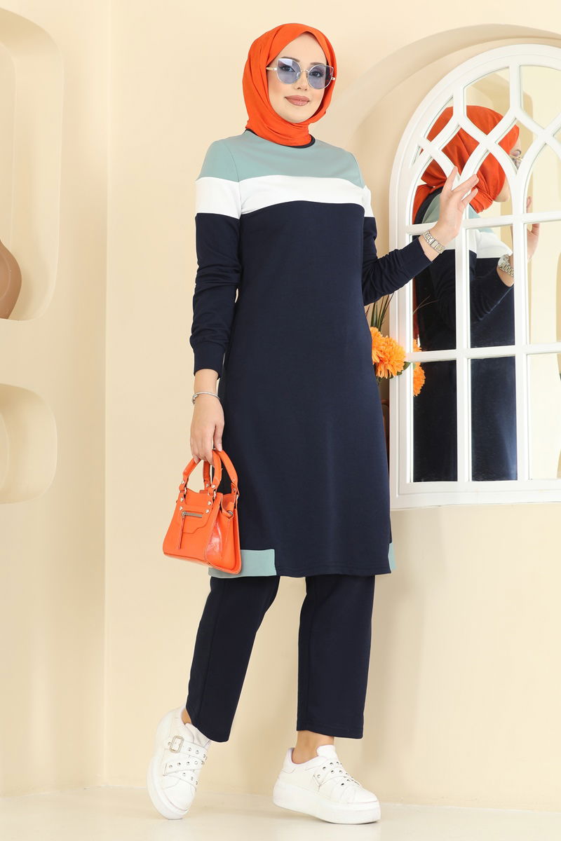 Garni Detaylı İki İplik Takım 2794SL432 Laci&Mint