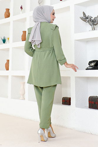 moda selvim مجمعةASN116-M هاكي - Thumbnail