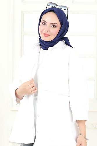 moda selvim Geometrik Desen Jakar Eşarp Serisi 202MDI1081 Laci - Thumbnail