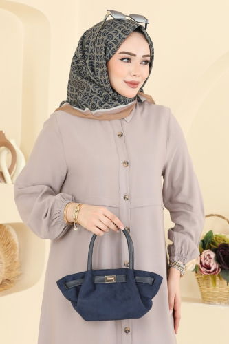 E.R.B. - Geometrik Desen Soft Eşarp 511ERB1087 Bej