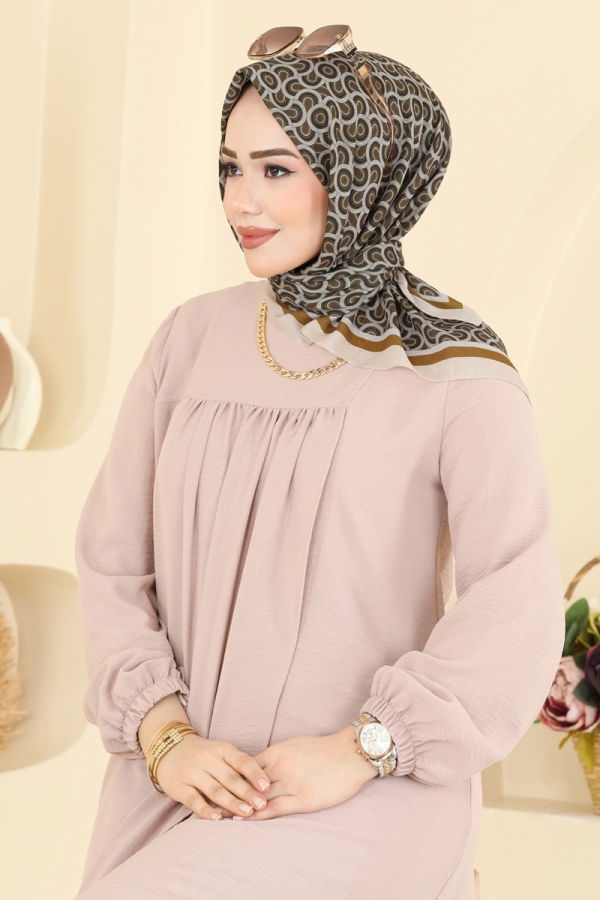 Modaselvim Eşarp Geometrik Desen Soft Eşarp 511ERB1087 Küf Yeşili