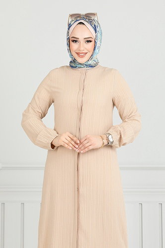 moda selvim Gizli Düğmeli 2 li Takım 5676EDF311 Taş - Thumbnail