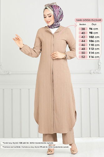 moda selvim Gizli Düğmeli İkili Takım 5676EDF311 Vizyon - Thumbnail