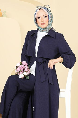 moda selvim Gizli Fermuarlı Tesettür Takım 2692SL432 Laci - Thumbnail
