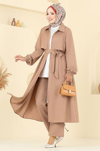 moda selvim Gizli Fermuarlı Tesettür Takım 2692SL432 Vizyon - Thumbnail