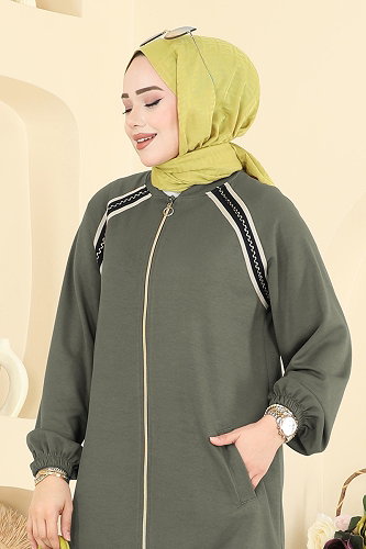moda selvim Gold Fermuarlı Modal Takım 3287HBS856 Çağla - Thumbnail