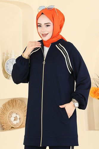 moda selvim Gold Fermuarlı Modal Takım 3287HBS856 Laci - Thumbnail