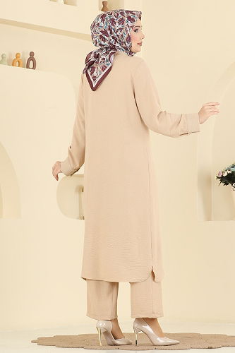 moda selvim Gömlek Yaka Aerobin Takım 3606ZNN863 Vizyon - Thumbnail