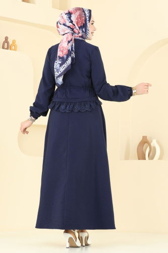 moda selvim Güpür Detay Etekli Takım 2675SL432 Laci - Thumbnail