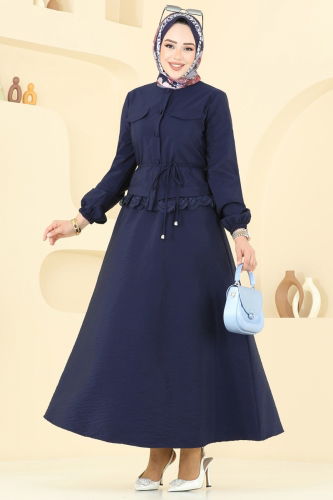 moda selvim Güpür Detay Etekli Takım 2675SL432 Laci - Thumbnail
