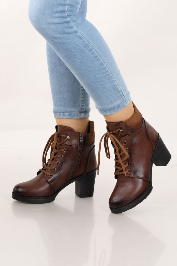 Modaselvim Shoes / Boots heeled boots 7045POS830 Tan