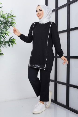 MRV Z.N.K. - Hijab Double Set ZNK5645-M Black