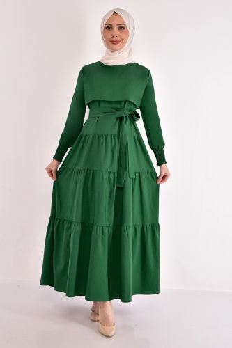MRV A.S.M. - Hijab Dress with Bolero ASM2610-M Emerald