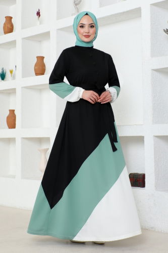 moda selvim Dress MSL224 Black - Thumbnail