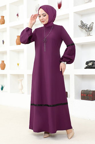 moda selvim الفستانASM2676-M ميرتل - Thumbnail