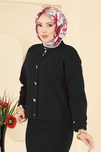 M.T. - Hırkalı Triko Takım 1438MT581 Siyah