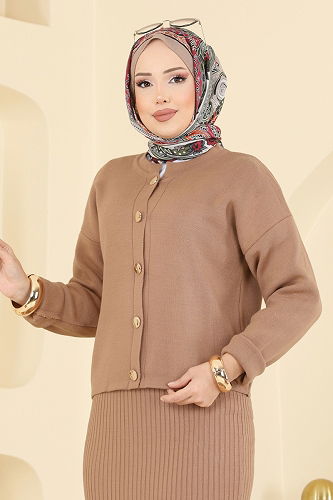 moda selvim Hırkalı Triko Takım 1438MT581 Vizyon - Thumbnail