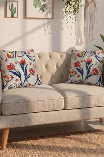 moda selvim HOME&LIFESTYLE 1053HB1195 Navy Blue&Red - Thumbnail