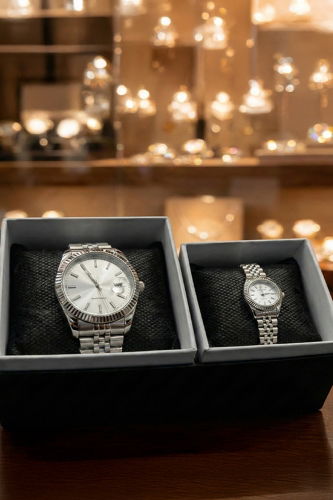 C.L.S.K. - İçi Beyaz Çift Kol Saati 8228-01CLSK1184 Gümüş