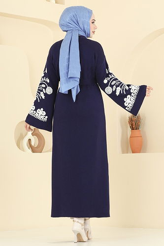 moda selvim İşleme Detay Triko Hırka 10493KL398 Laci - Thumbnail